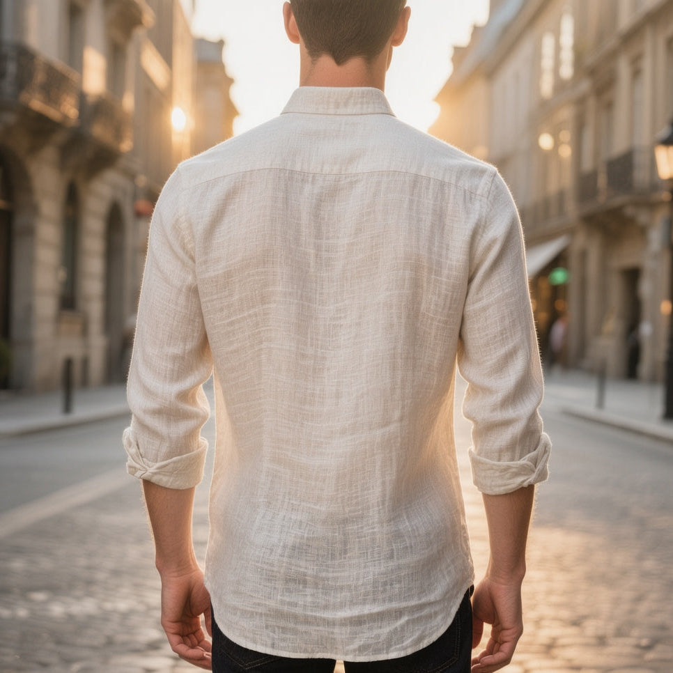 Luxe Mandarin Linen Shirt