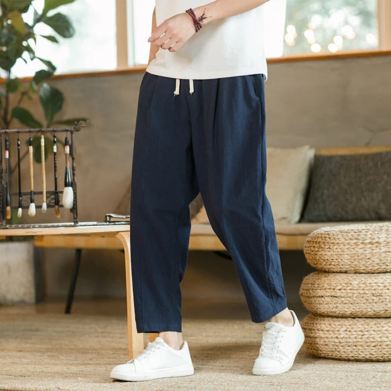 LinenEase Straight Pants