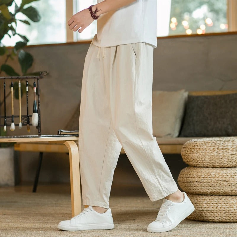 LinenEase Straight Pants