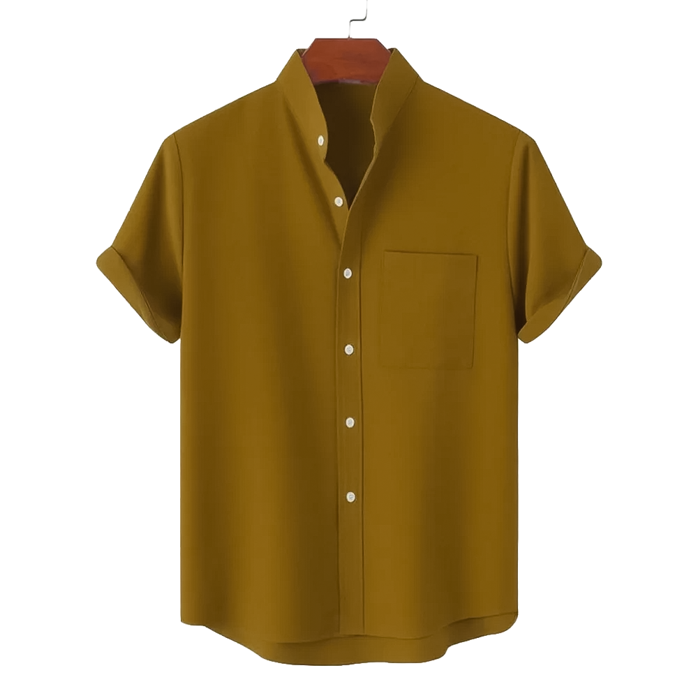 Linen Modern Collar Shirt