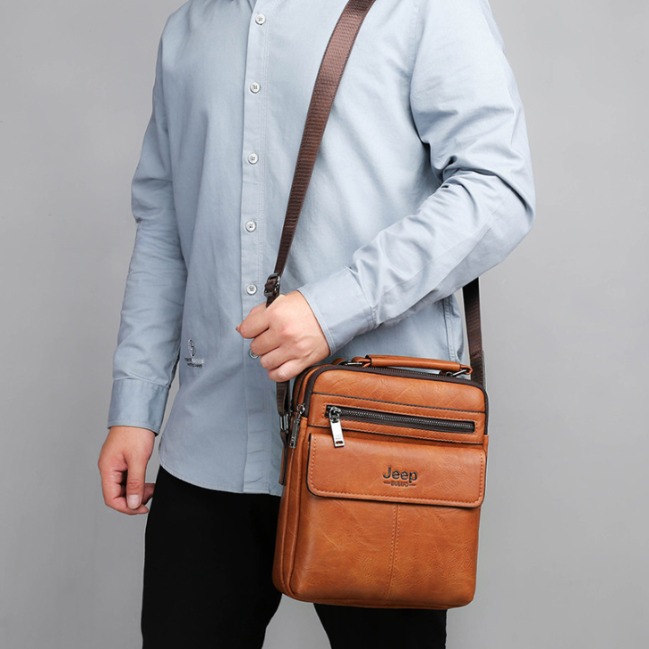 Jeep Leather Travel Bag