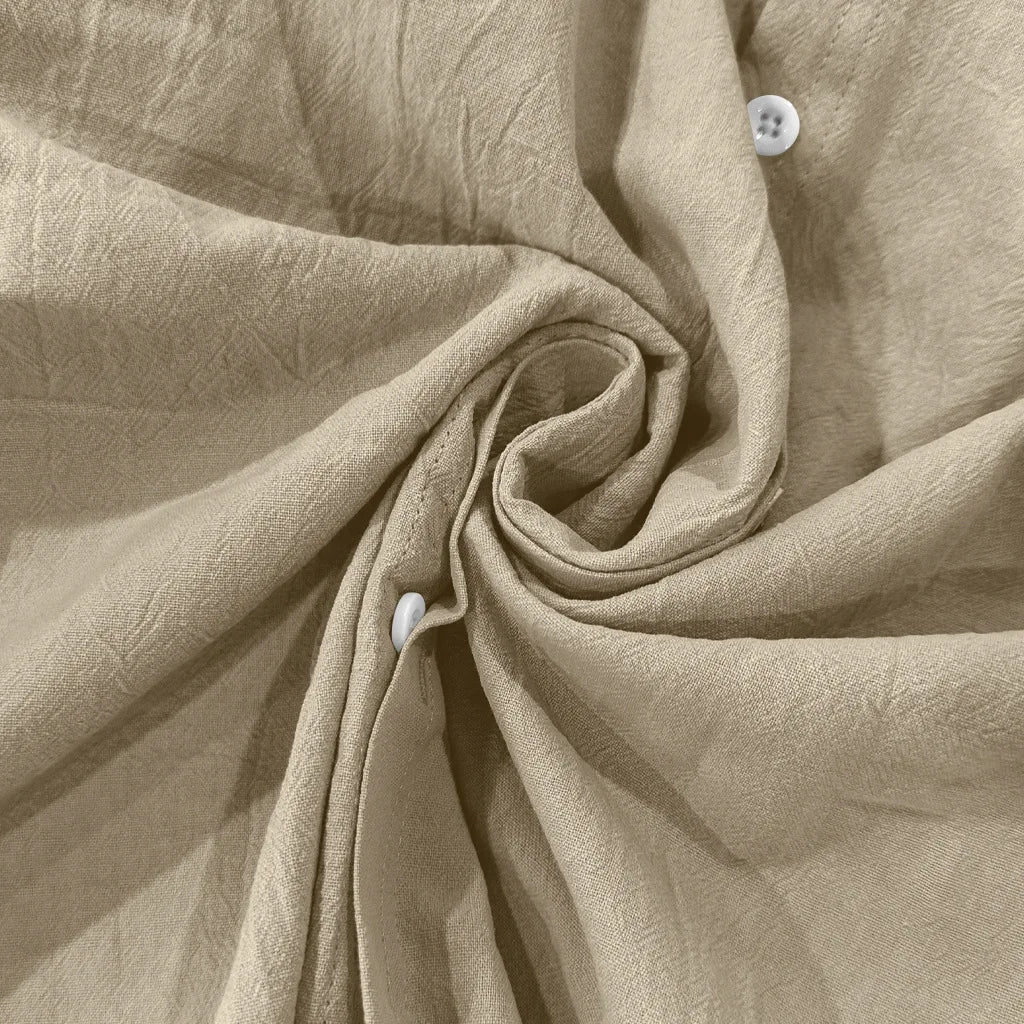 Luxe Mandarin Linen Shirt