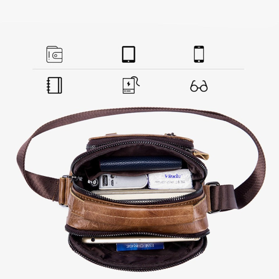 Small Genuine Leather Men’s Bag