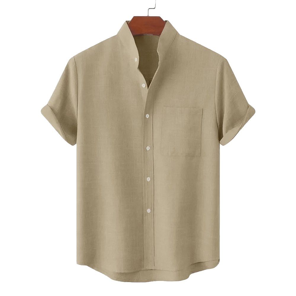 Linen Modern Collar Shirt