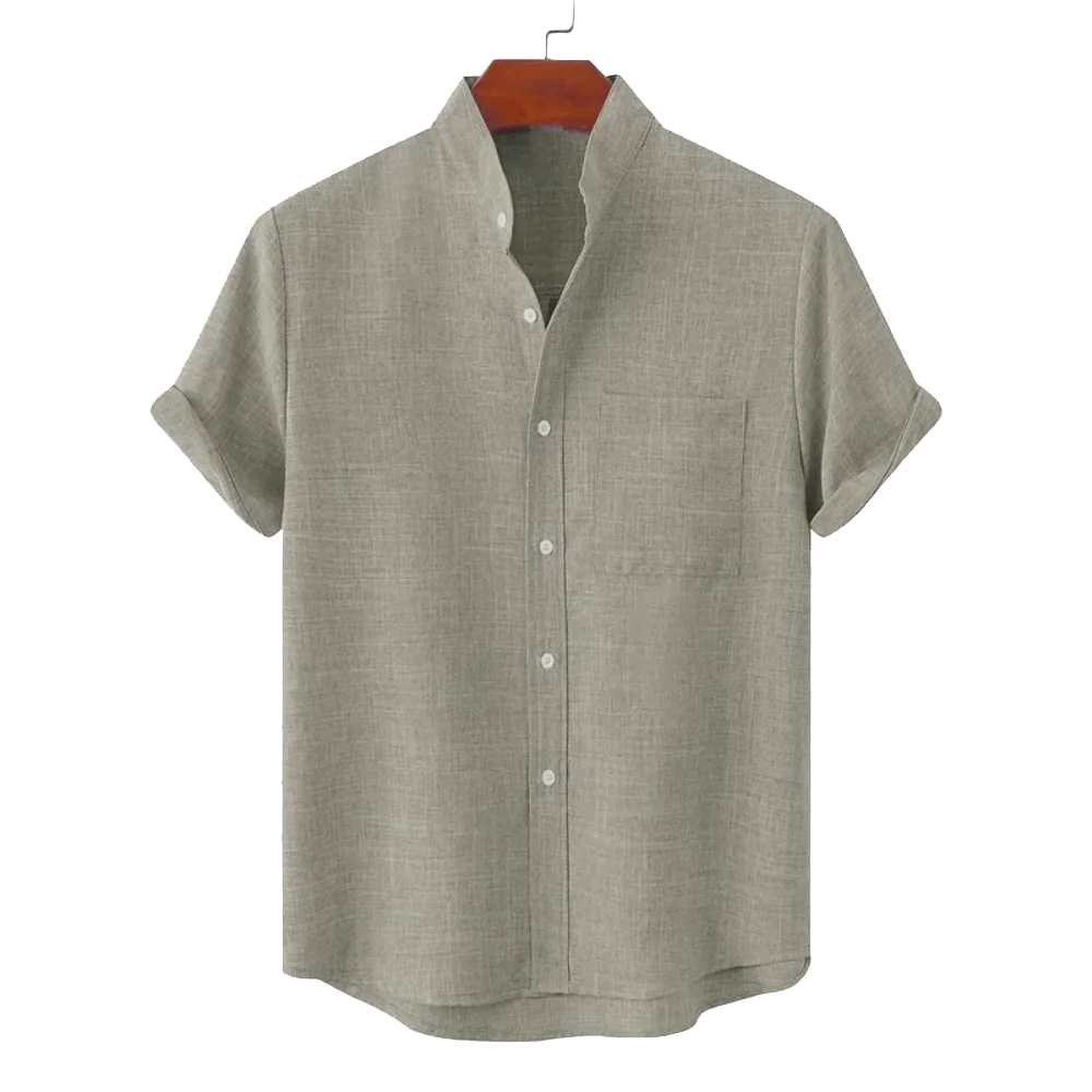 Linen Modern Collar Shirt